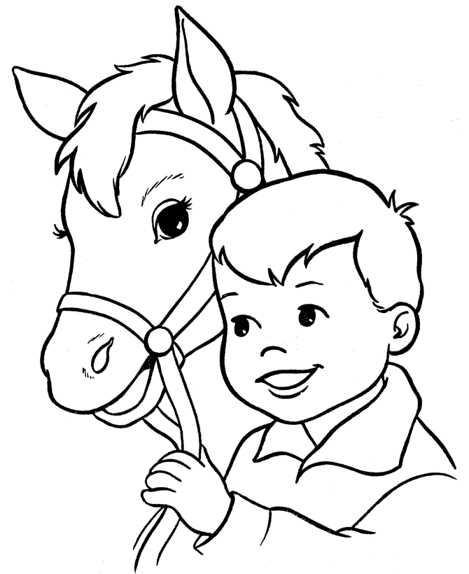 Free printable horse coloring pages for kids