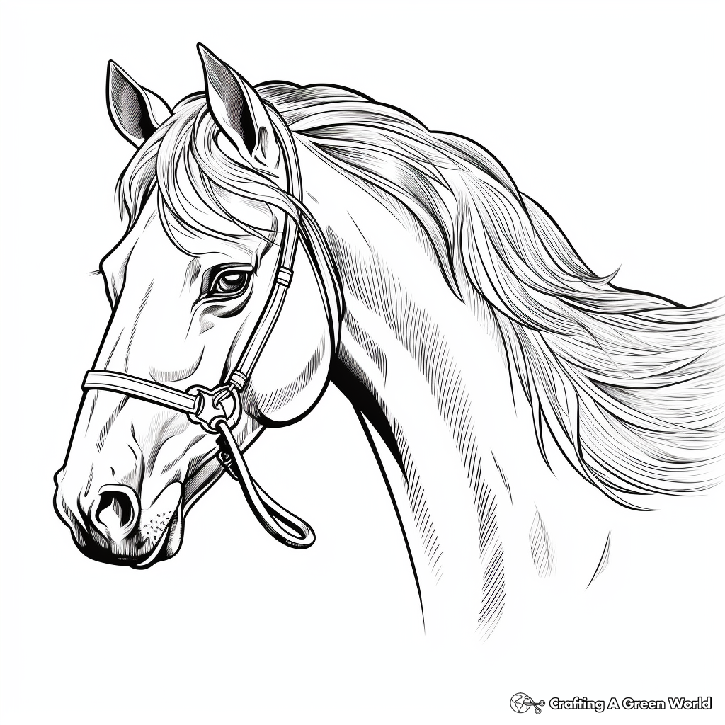 Horse head coloring pages