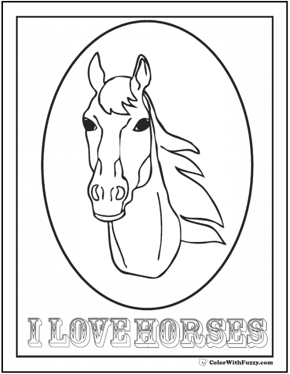 Horse coloring page riding showing galloping