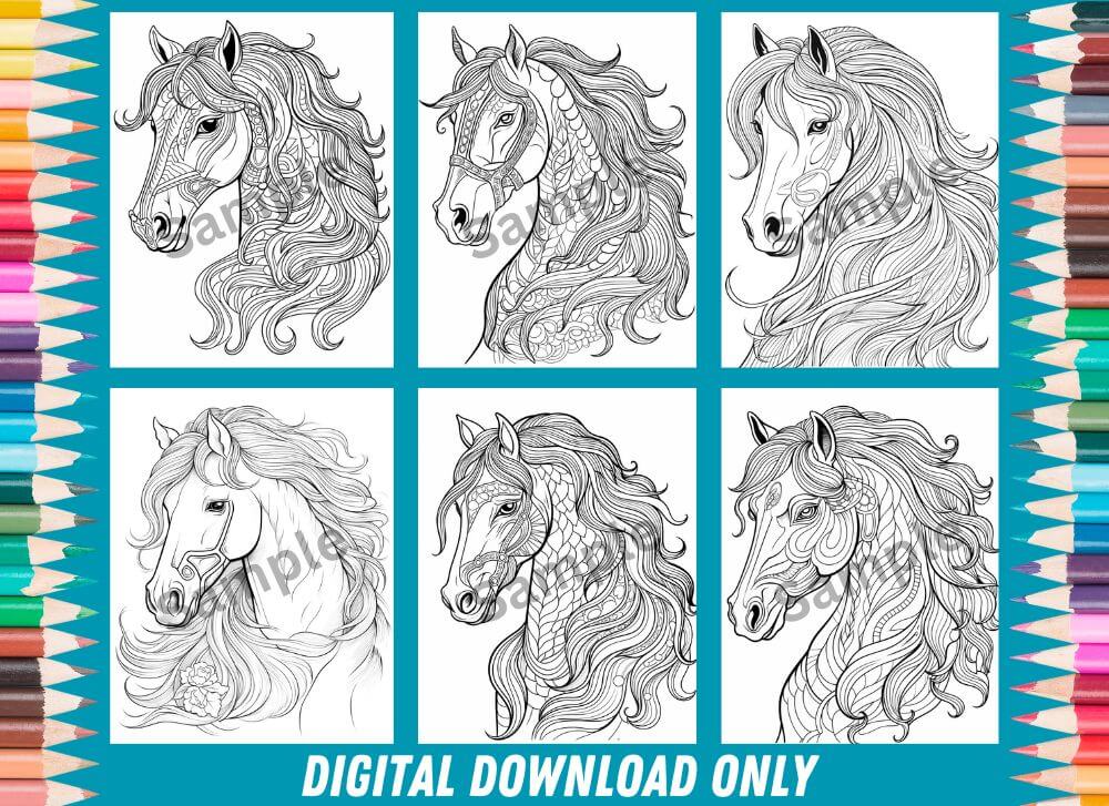 Horses coloring pages