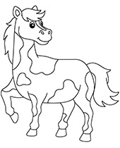 Horse head coloring page