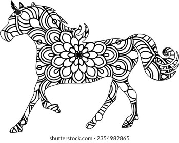 Horse mandala coloring pages photos and images