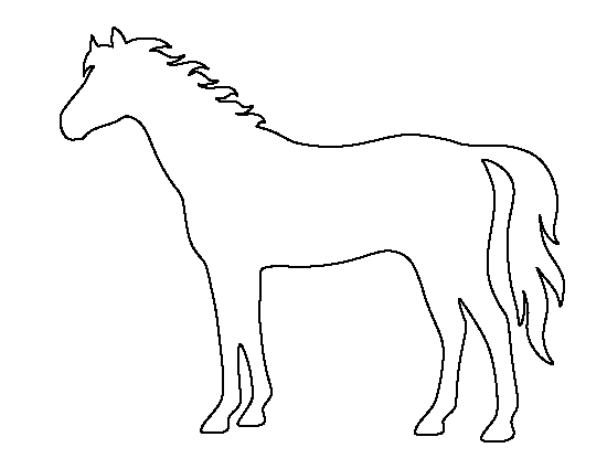 Printable horse template horse template horse stencil horse pattern