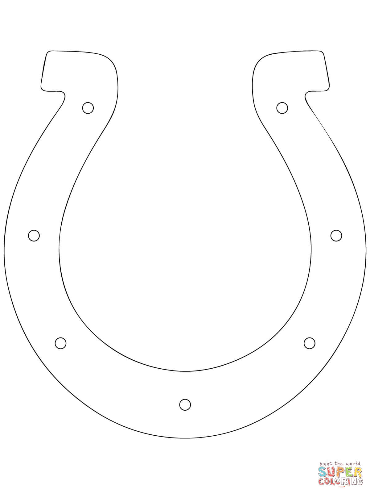 Horseshoe outline coloring page free printable coloring pages