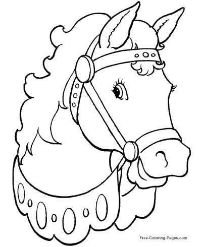 Horse coloring pages sheets and pictures