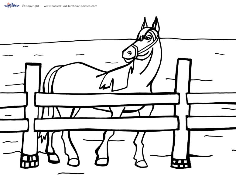 Printable horse coloring page