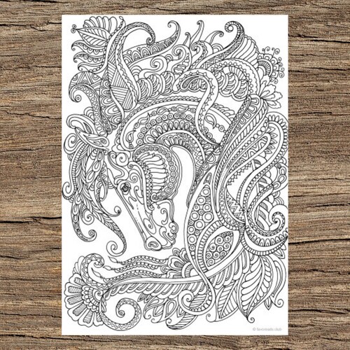 Buy graceful horse printable adult coloring page from favoreads coloring book pages for adults and kids coloring sheets coloring designs online in india