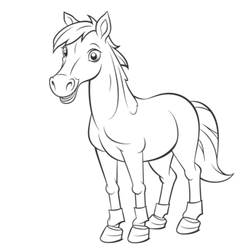 Simple horse outline png transparent images free download vector files