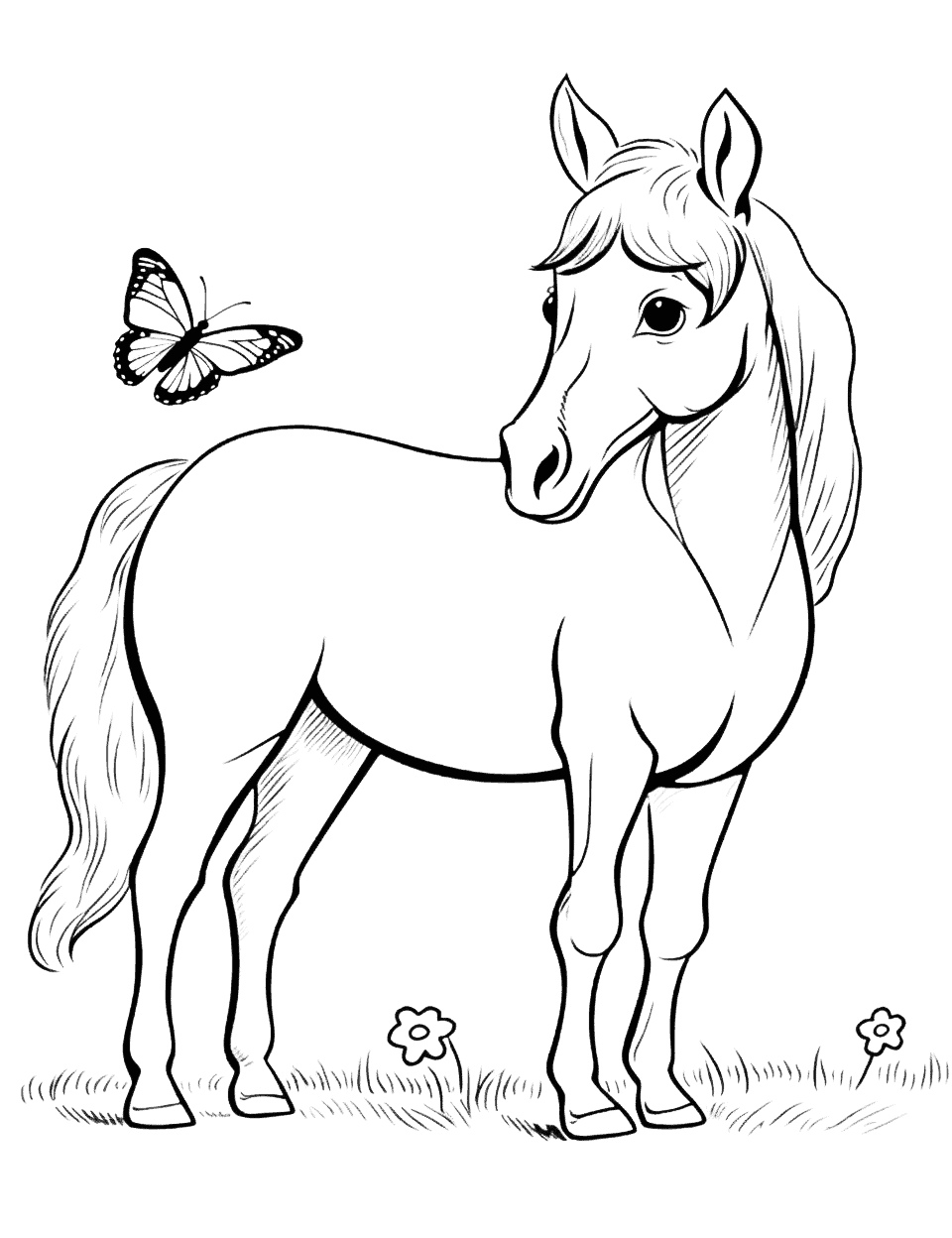 Horse coloring pages free printable sheets