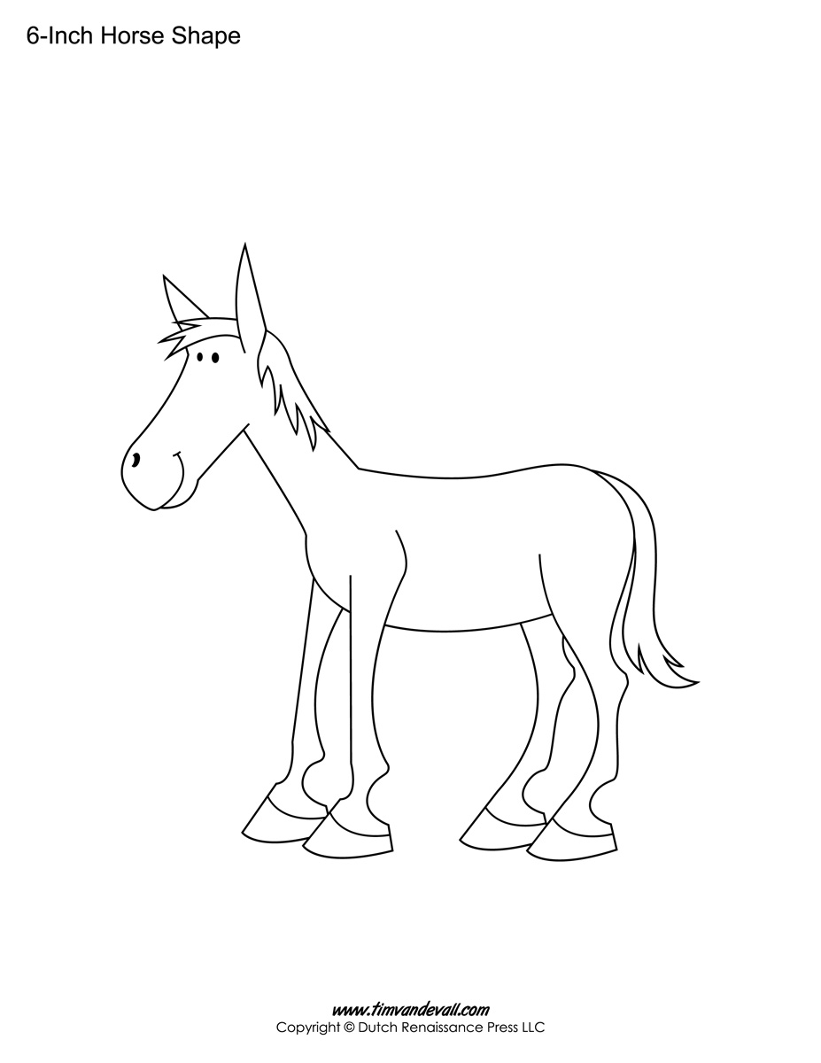 Horse templates â tims printables