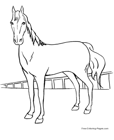 Horse coloring pages sheets and pictures