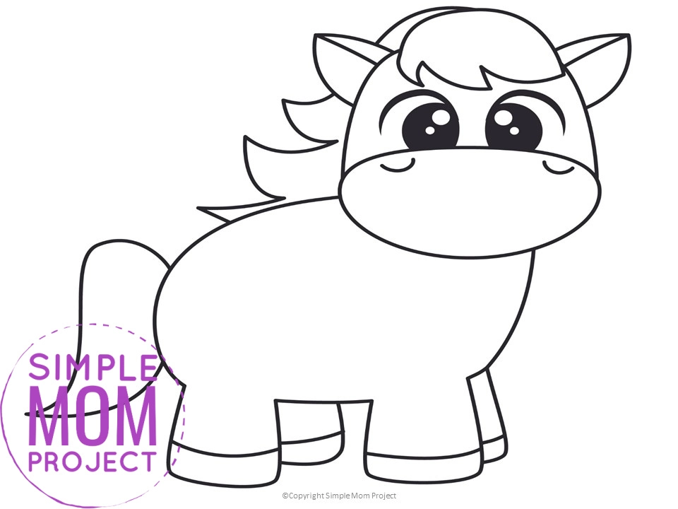 Free printable horse template â simple mom project