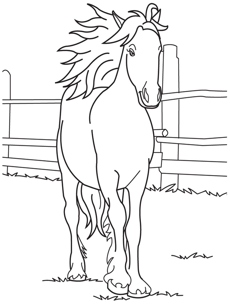 Free printable horse coloring pages for kids