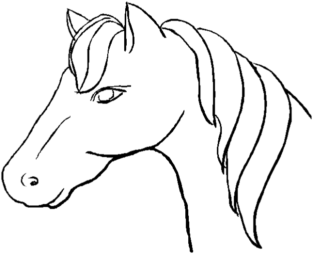 Horse head colouring pages