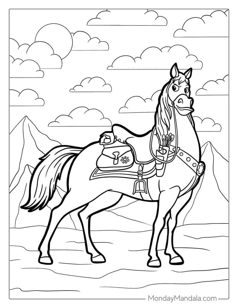 Tangled coloring pages free pdf printables