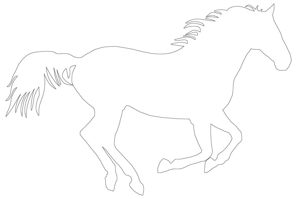 Horse gallop outline