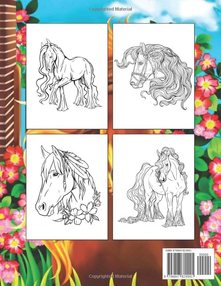 Large print horses coloring book for adult an awesome large print horses coloring book for adults relaxation and stress reliving press horses coloring books