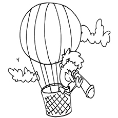 Hot air balloon coloring pages