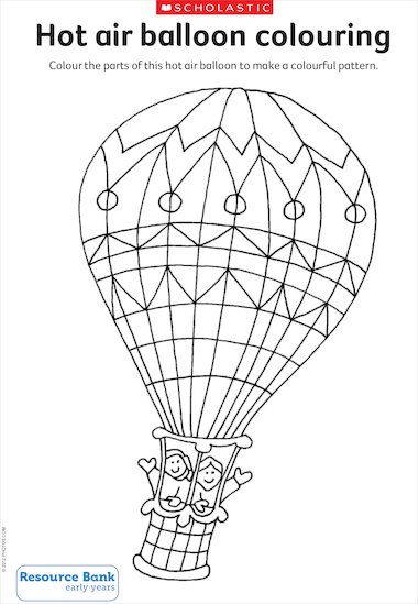 Hot air balloon louring â early years teaching resource