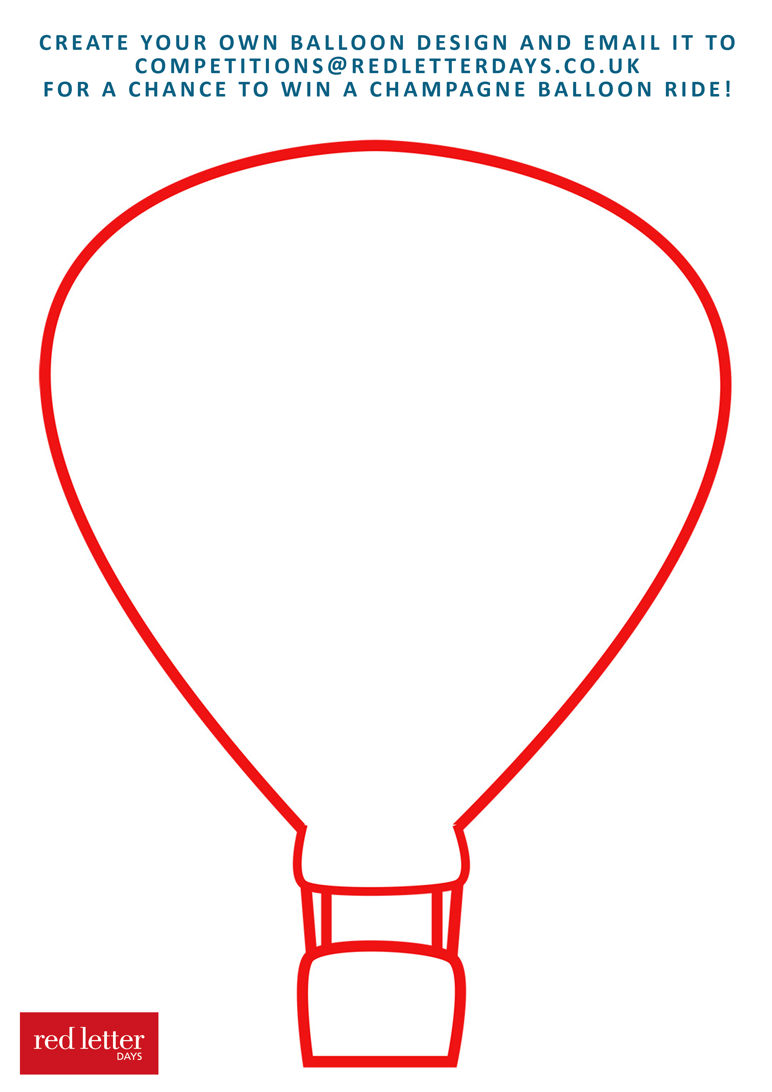 Free printable hot air balloon template