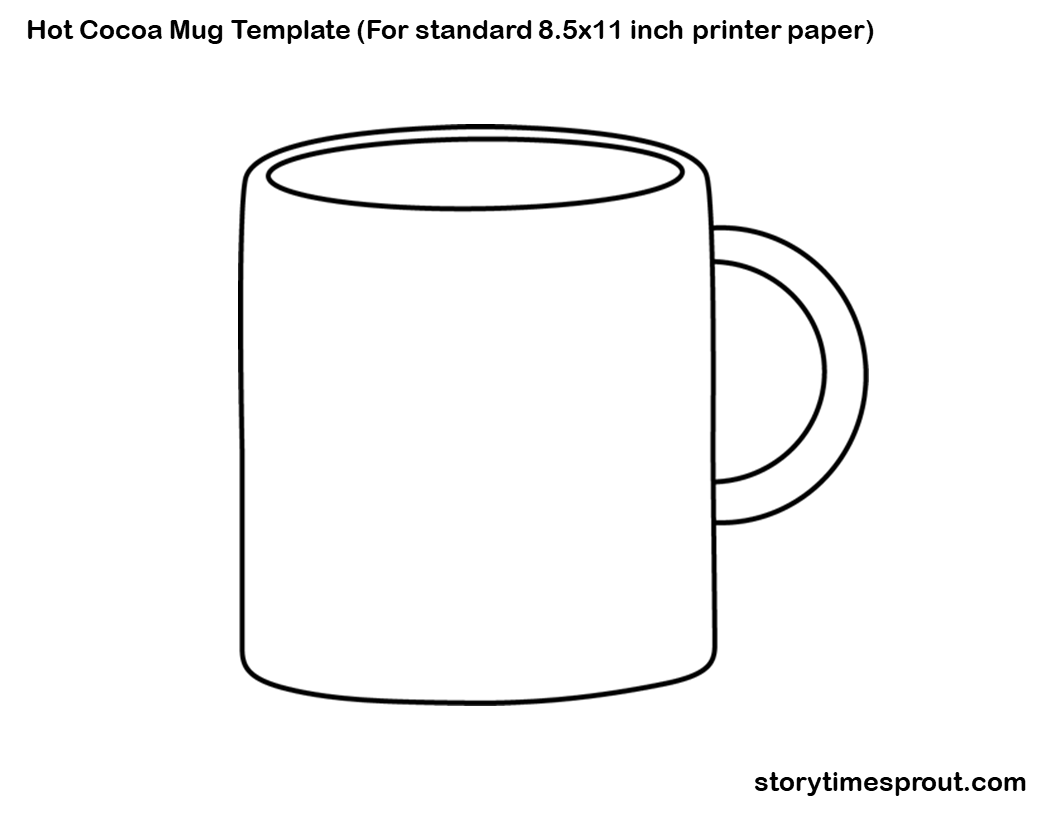 Free printable hot chocolate mug template