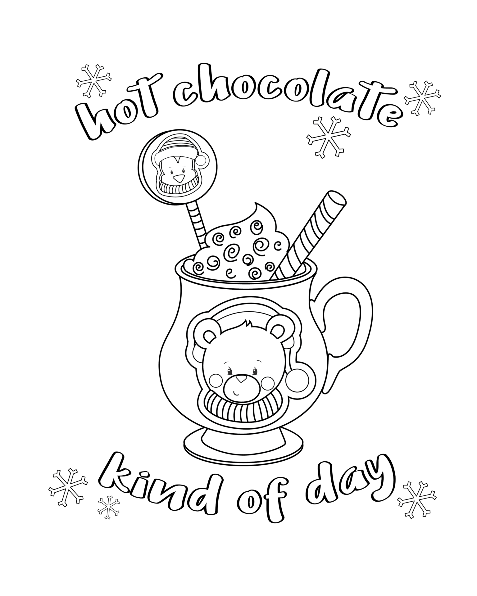 Free printable winter coloring pages