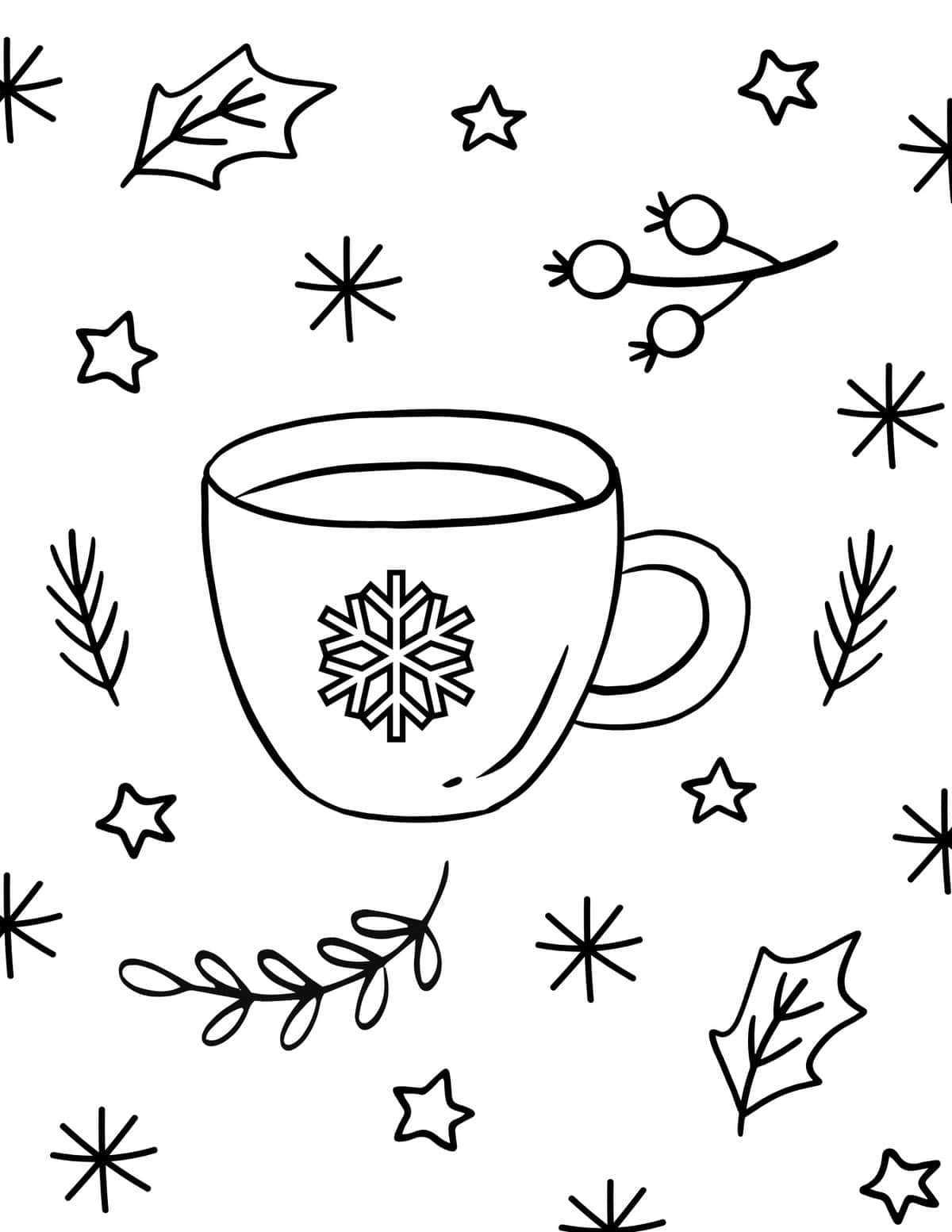 Free winter coloring pages for kids