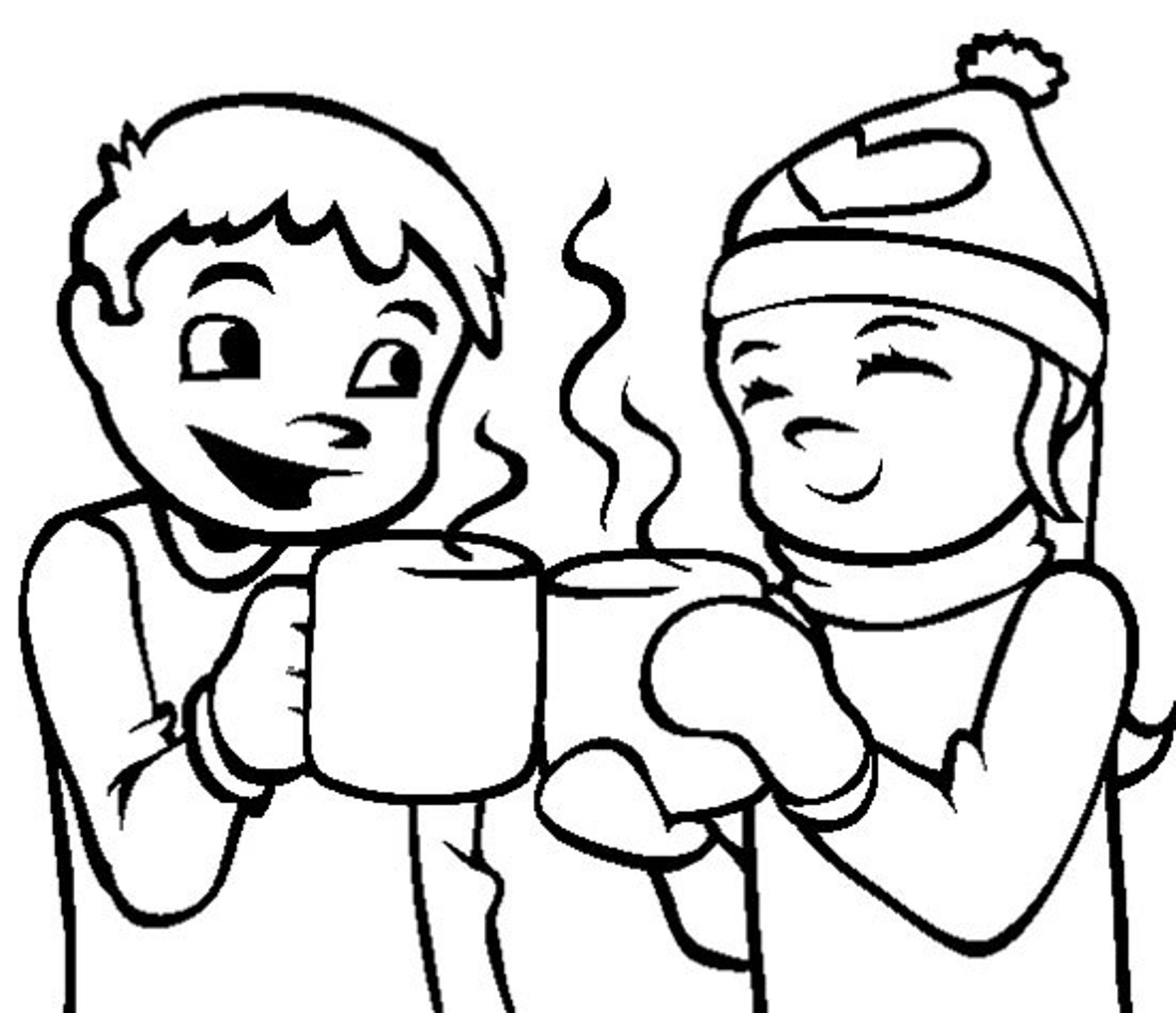 Hot cocoa coloring pages