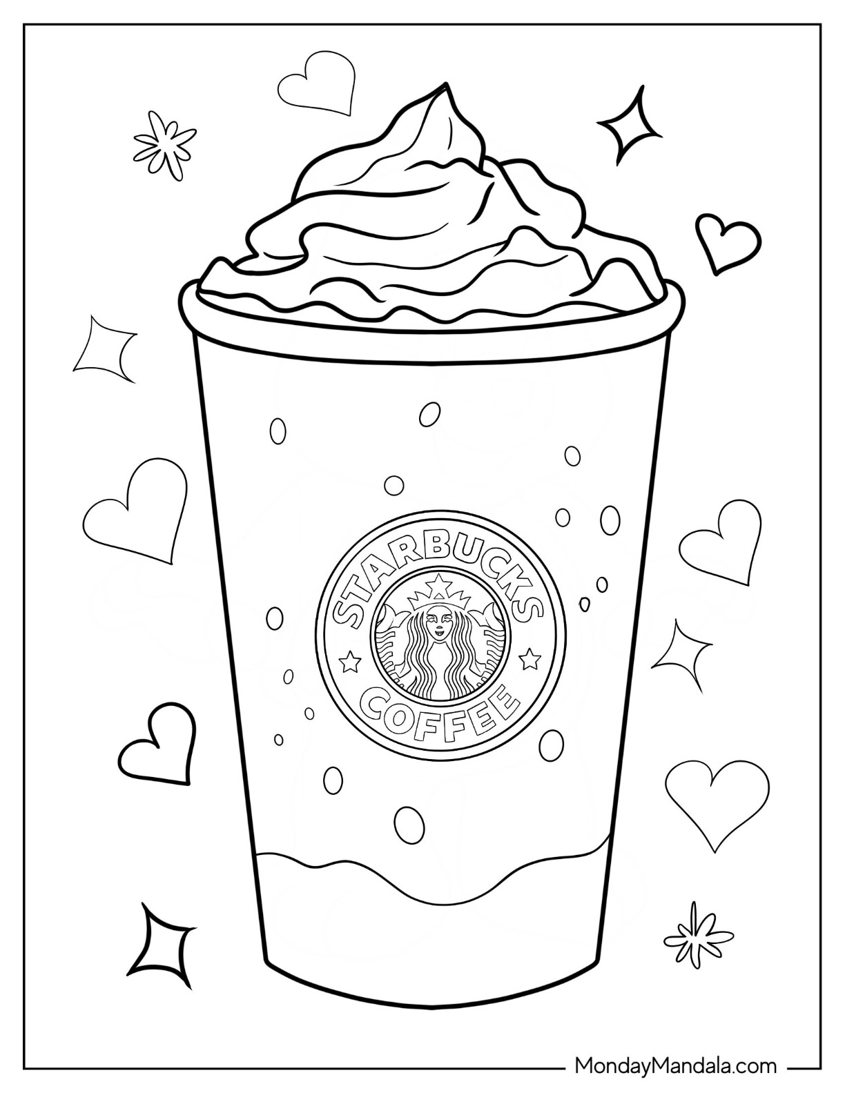 Hot chocolate coloring pages free pdf printables