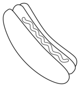 Hot dog coloring pages free printable pictures