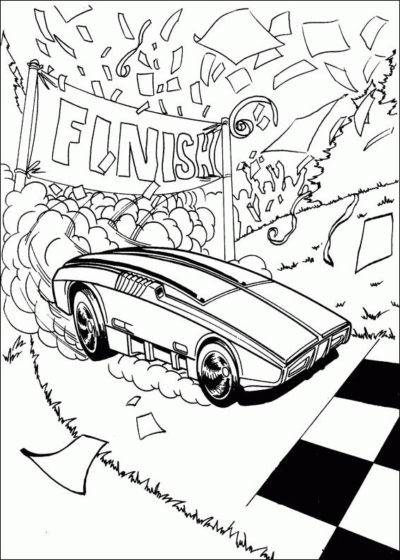 Free printable hot wheels coloring pages for kids