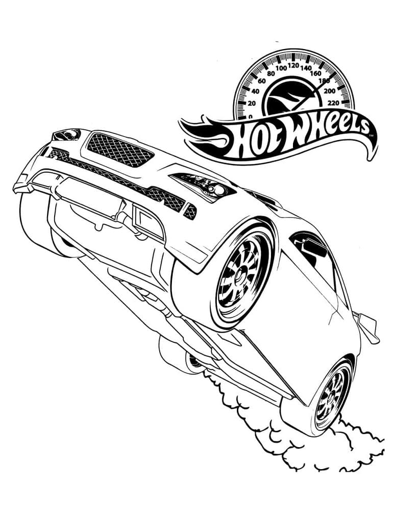 Hot wheels printable coloring page