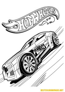 Hot wheels coloring pages