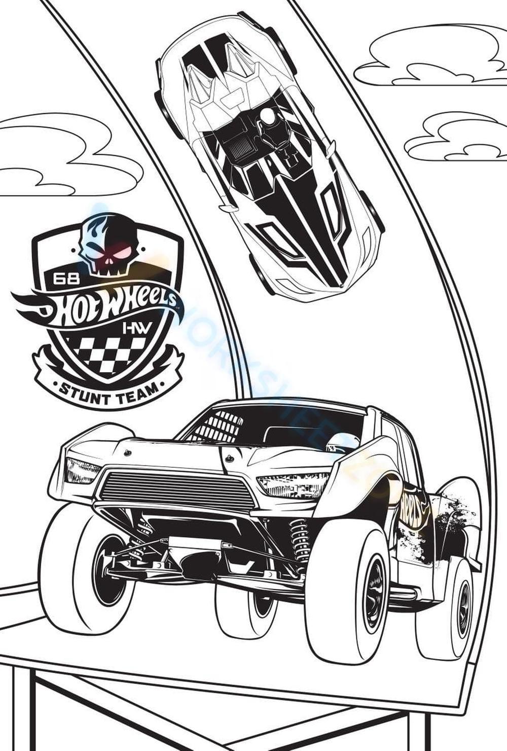 Free collection of hot wheels coloring pages for all ages