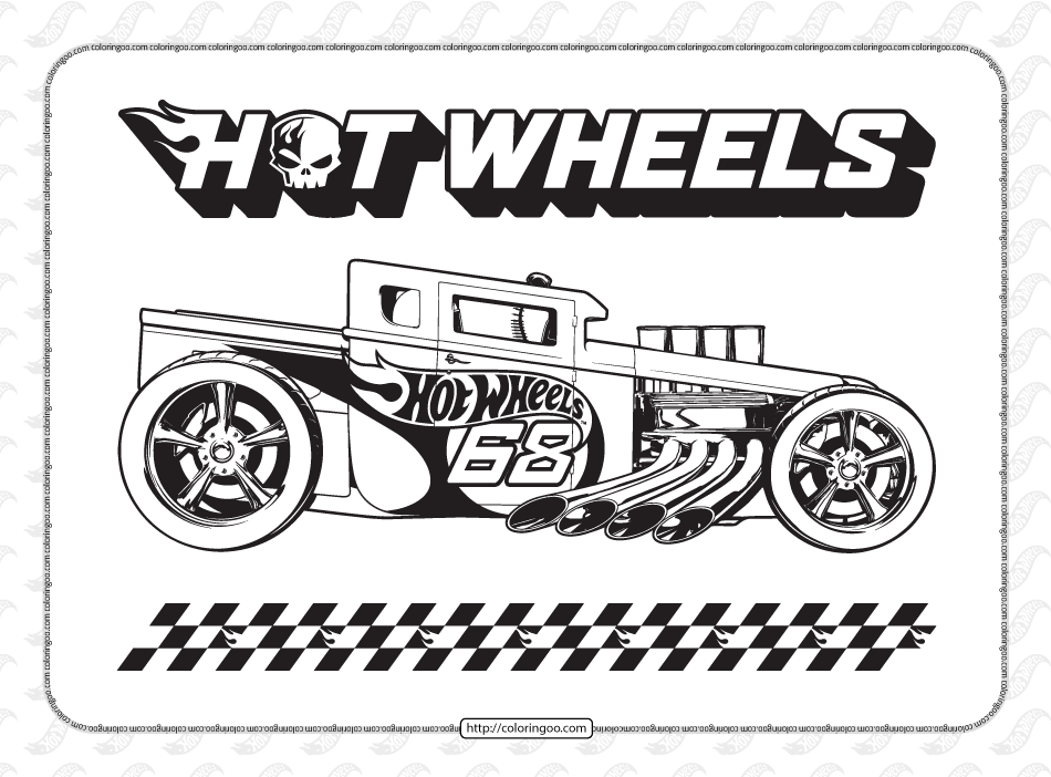 Free printables hot wheels coloring pages