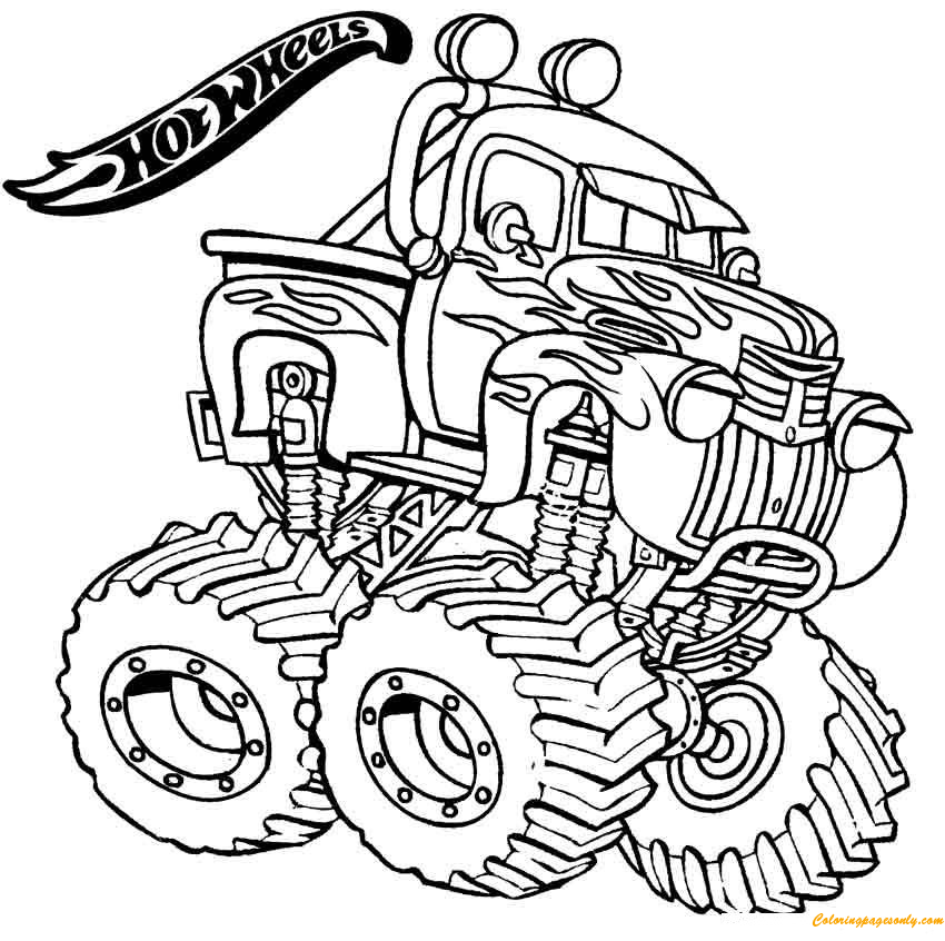 Hot wheels coloring pages