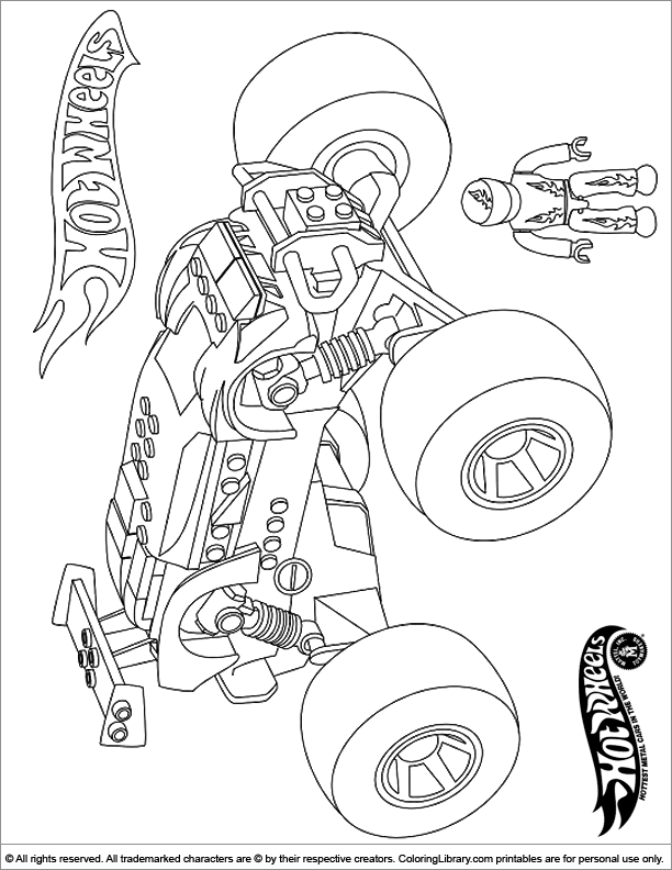 Hot wheels coloring pages