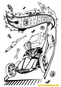 Hot wheels coloring pages