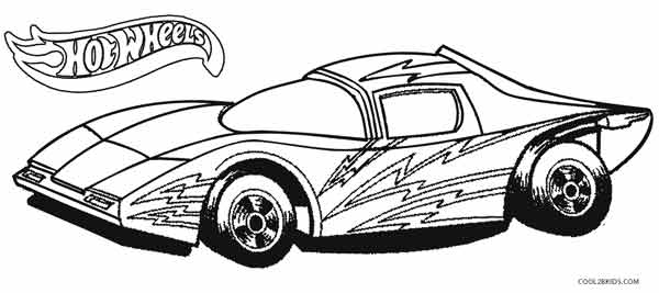 Printable hot wheels coloring pages for kids