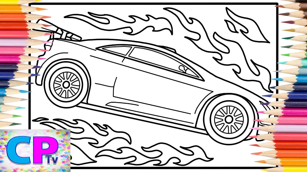 Hot wheels coloring pagesracing car coloringtobu