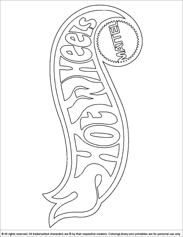 Hot wheels logo coloring pages