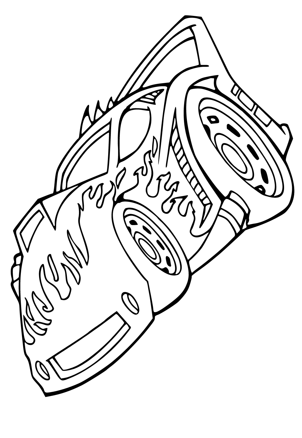 Free printable hot wheels cute coloring page for adults and kids