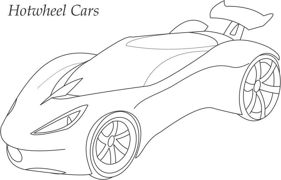 Hotwheels car coloring printable page for kids