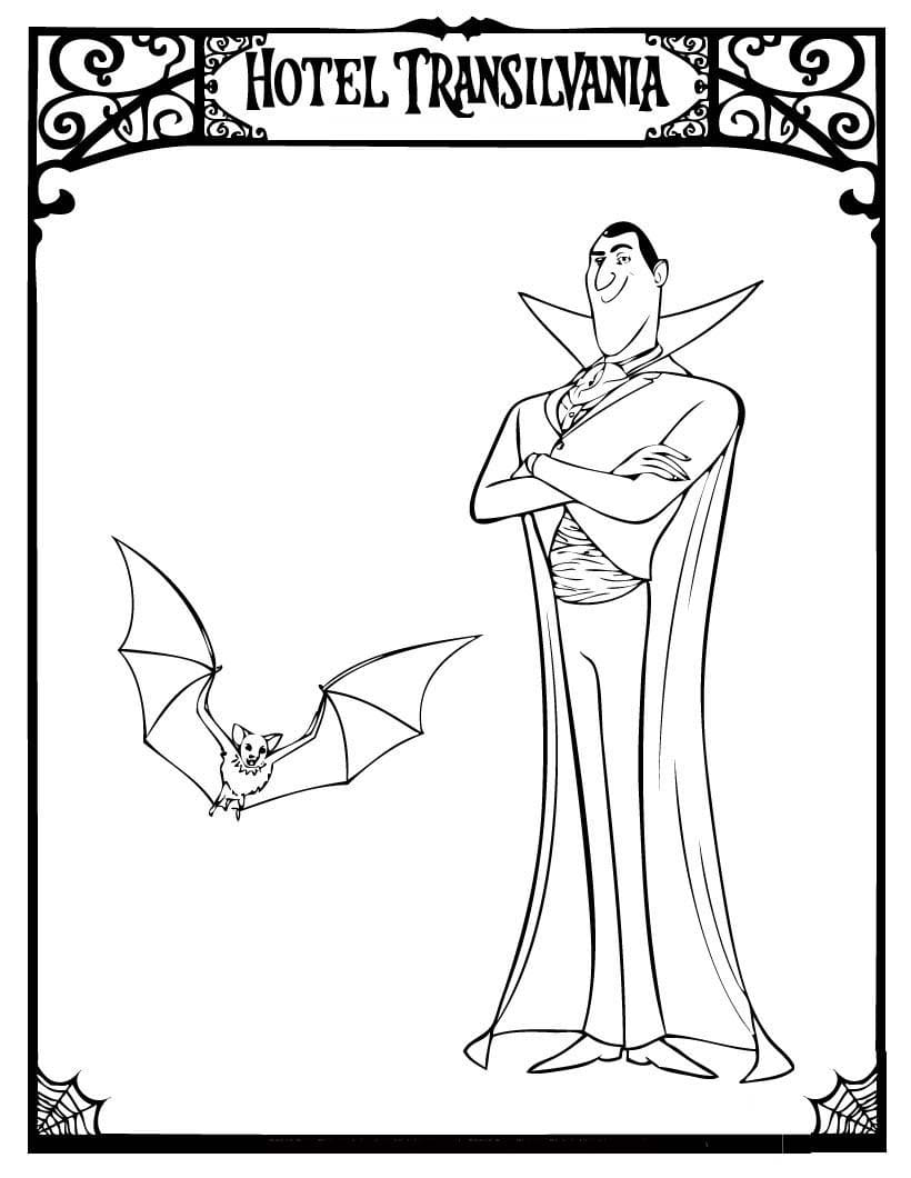 Dracula image coloring page