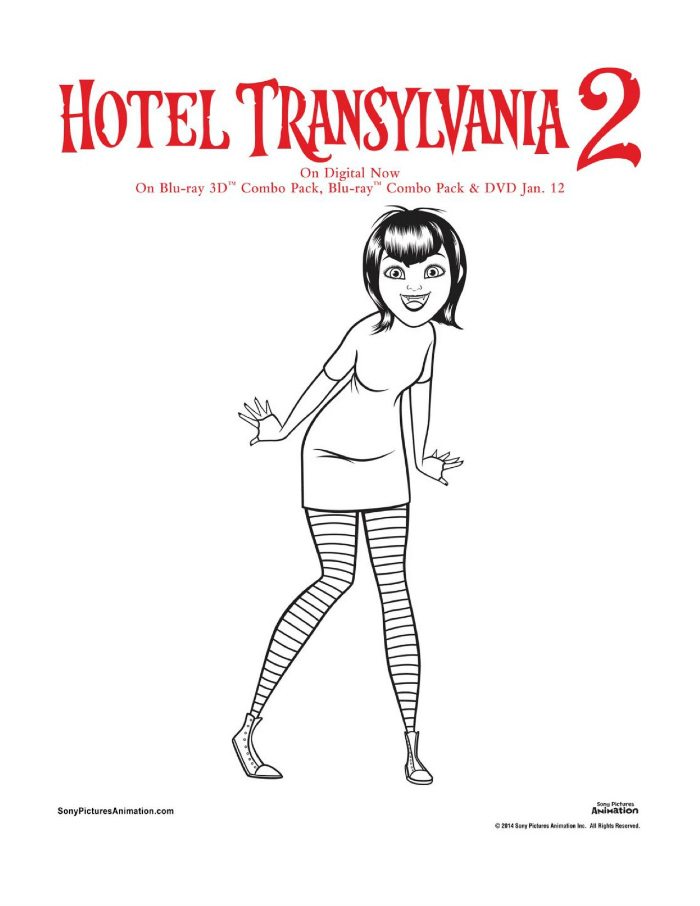 Hotel transylvania mavis coloring page