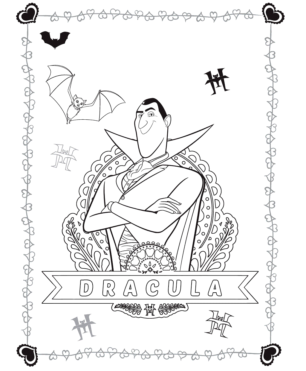 Hotel transylvania coloring pages