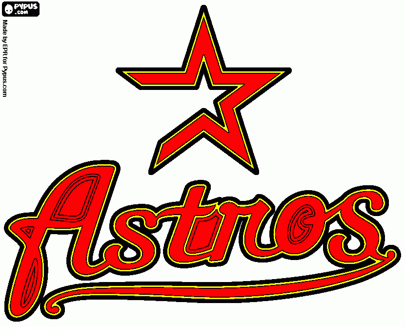 Houston astros coloring page printable houston astros