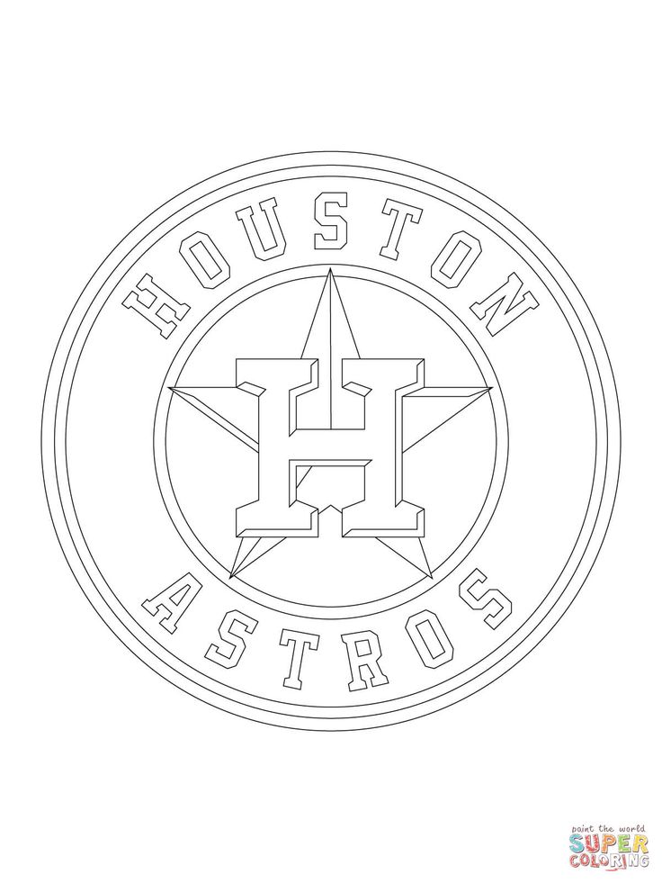 Houston astros logo coloring page free printable coloring pages baseball coloring pages houston astros sports coloring pages