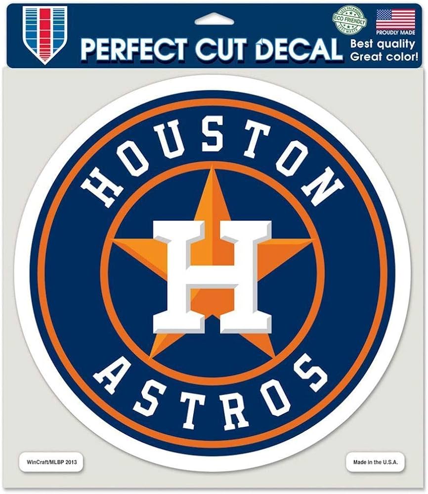 Wincraft mlb houston astros perfect cut color decal x black automotive decals sports outdoors