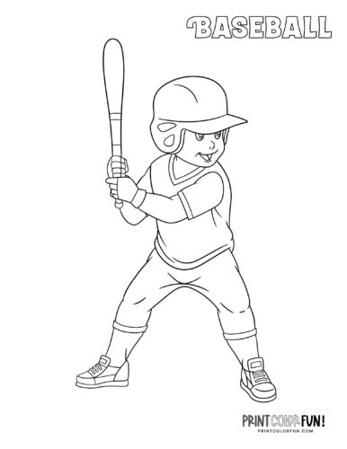 Baseball player coloring pages clipart free sports printables at